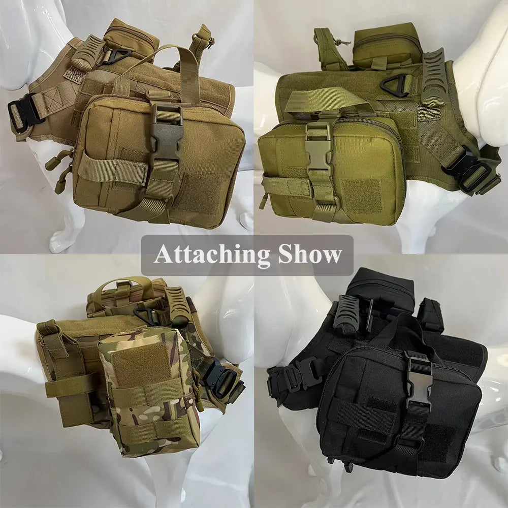 3 Pcs Dog Tactical Bags Molle Pouches for Dog Vest Harness #Summerwins #Dealsforyoudays Multi-Purpose Military Nylon Waist Pack Utility Bag Detachable Patches Pouches