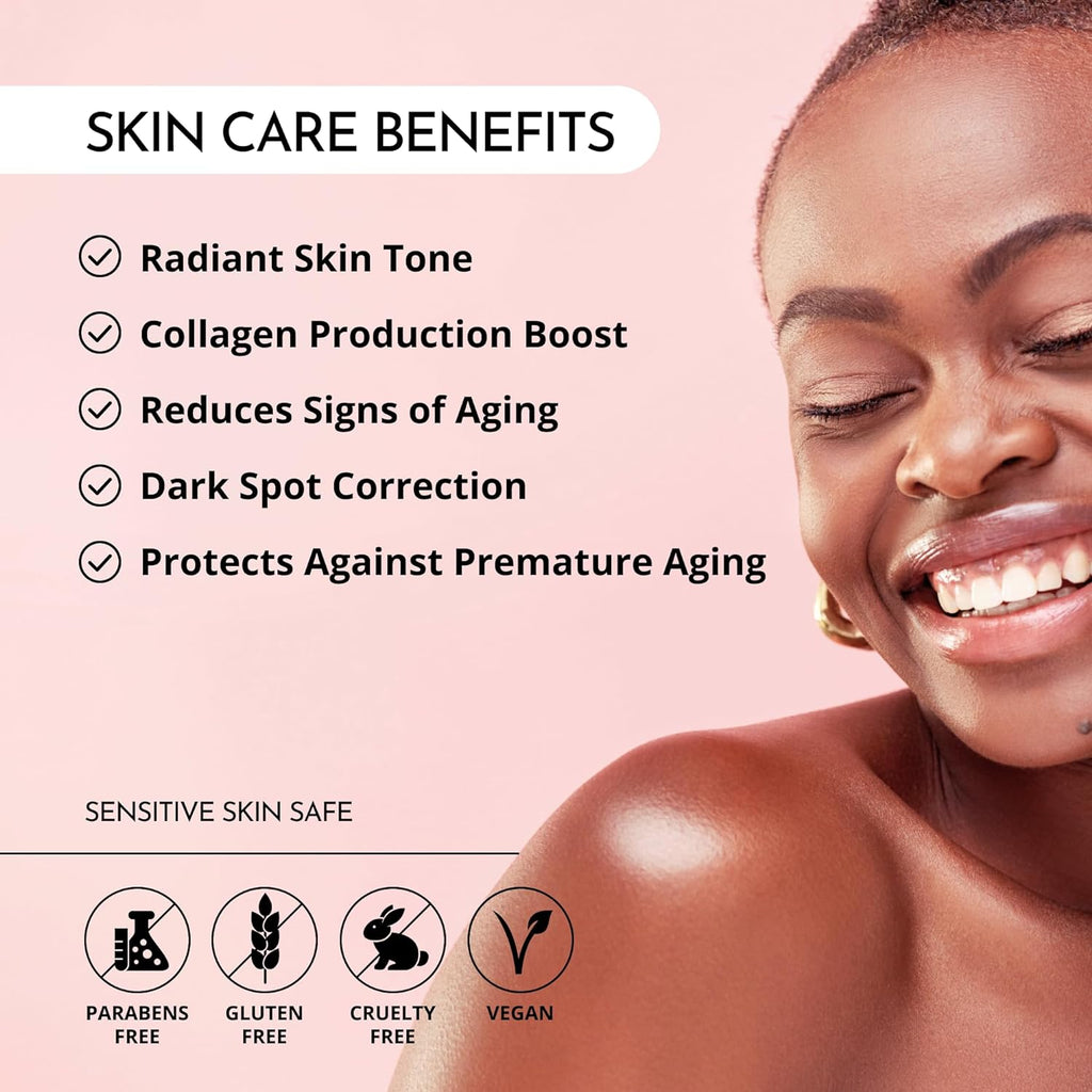 MAELOVE Glow Maker Vitamin C Serum with Vitamin E, Ferulic Acid & Hyaluronic Acid, Award-Winning Brightening and Hydrating Facial Serum, Unscented, 1.0 Fl Oz