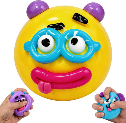 New Dog Face Swap Soft Slow Rising Squishy Toy, Cute Sensory Fidget Squeeze Toy, Stress Anxiety Relief Decompression Squishies for Adults Kids (E: Yellow)