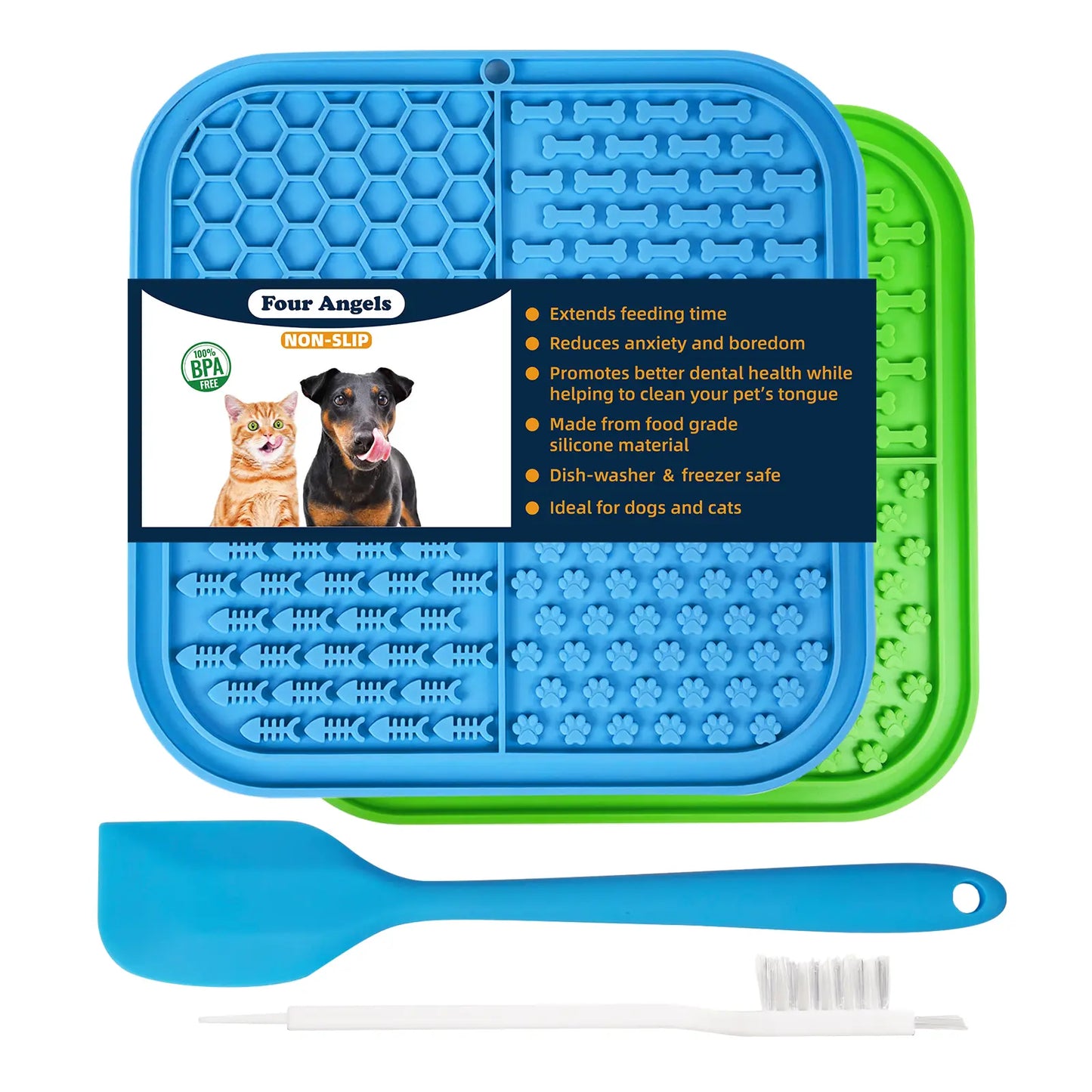 Four Angels-Dog Lick Bowl | Interactive Slow Feeder, Slow Feeder Dog Bowl for Anxiety/Boredom Relief & Fun Engagement Dog Anxiety-Msw