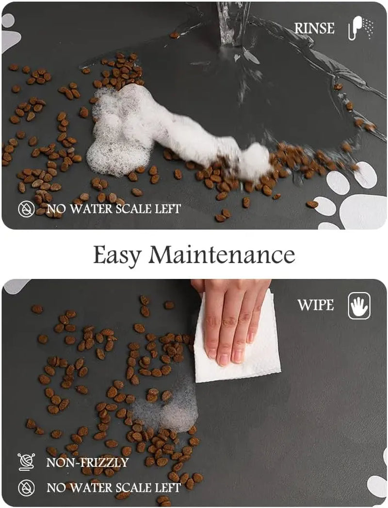 【Newyear2026】Pet Feeding Mat-Absorbent Dog Mat for Food and Water Bowl-No Stains Quick Dry Dog Water Dispenser Mat-Dog Accessories Pet Supplies-Dog Water Bowl for Messy Drinkers