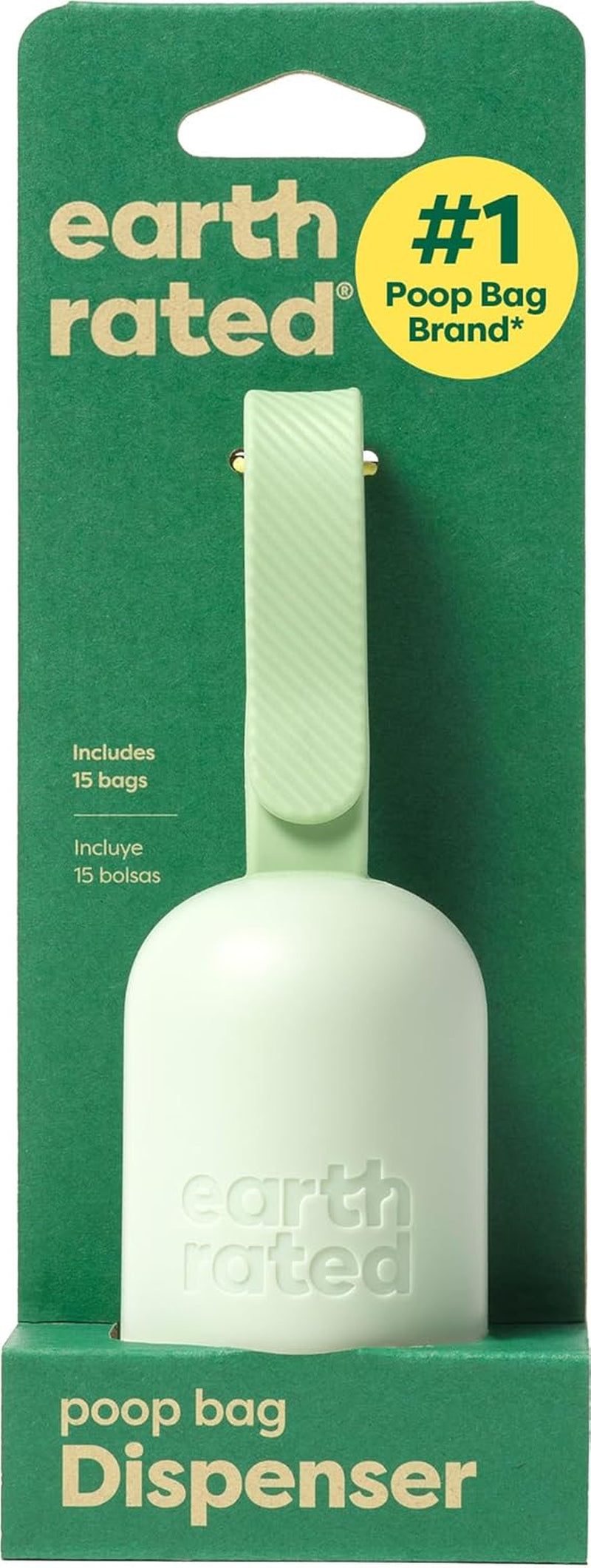 Earth Rated Dog Poop Bag Holder, 1 Dispenser and 900 Bags, Unscented | Durable and Guaranteed Leakproof Poop Bags