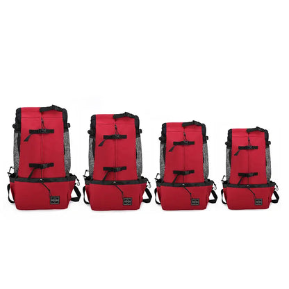 Pet Dog Double-Shoulder Carrier Backpack - Portable Polyester Animal Carrier for Travel
