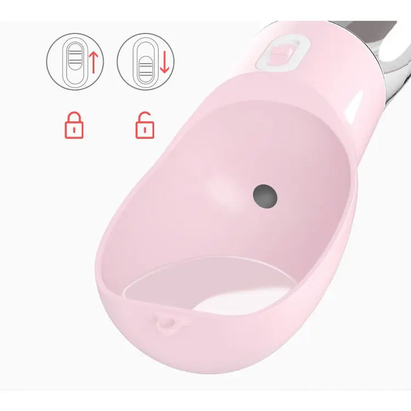 Traveling Out Portable Dog Walk Water Dispenser with 258Ml Capacity & 200G Pet Water and Food Dispenser Water Bottle with Accessories Easy-To-Use Segmented Design for Outdoor Walking Hiking and Travel