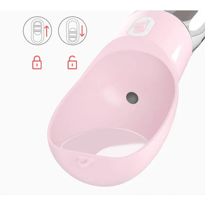 Traveling Out Portable Dog Walk Water Dispenser with 258Ml Capacity & 200G Pet Water and Food Dispenser Water Bottle with Accessories Easy-To-Use Segmented Design for Outdoor Walking Hiking and Travel