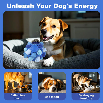 Gift for Pets, Dog Snuffle Ball Toy - Calming Puzzle Game for Small Dogs, Slow Feeder Snack Dispenser, Anxiety Relief & Mental Stimulation, Velvet Scented Hide & Seek Treat Ball,Ball Puzzle, Native Hidden Toy, Pet Snuffle Ball,