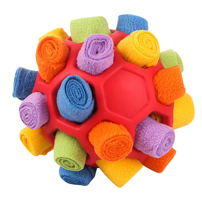 Gift for Pets, Dog Snuffle Ball Toy - Calming Puzzle Game for Small Dogs, Slow Feeder Snack Dispenser, Anxiety Relief & Mental Stimulation, Velvet Scented Hide & Seek Treat Ball,Ball Puzzle, Native Hidden Toy, Pet Snuffle Ball,